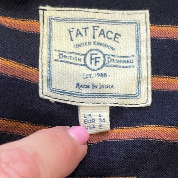 Cute top by Fat Face Striped Long Sleeve Top size 2 - Picture 5 of 9